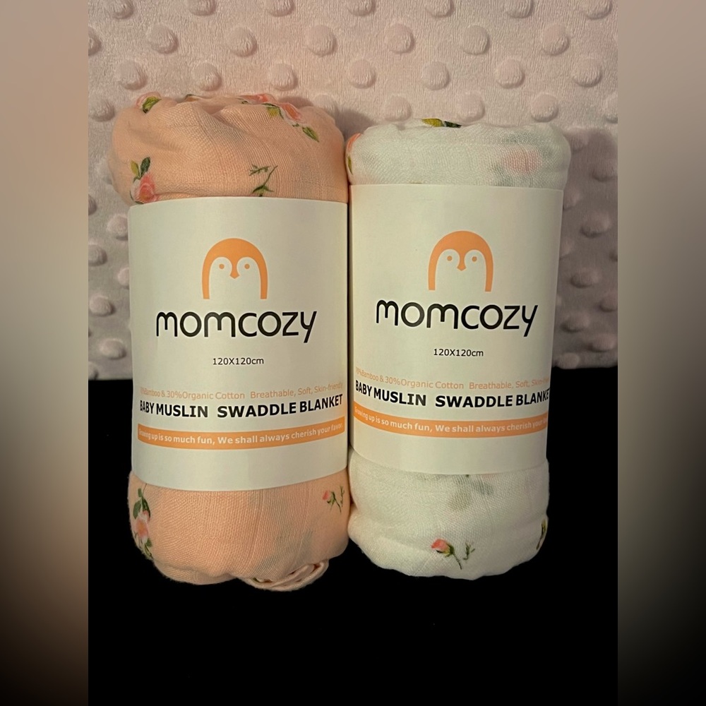 Momcozy™️ Baby Muslin Swaddle Blankets.